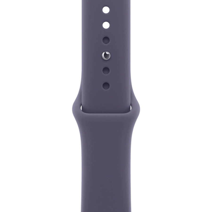 Apple Watch Series 11 GPS 42mm Jet Black Aluminum Case with Purple Fog Sport Band - S/M (MEW04+MFGG4)