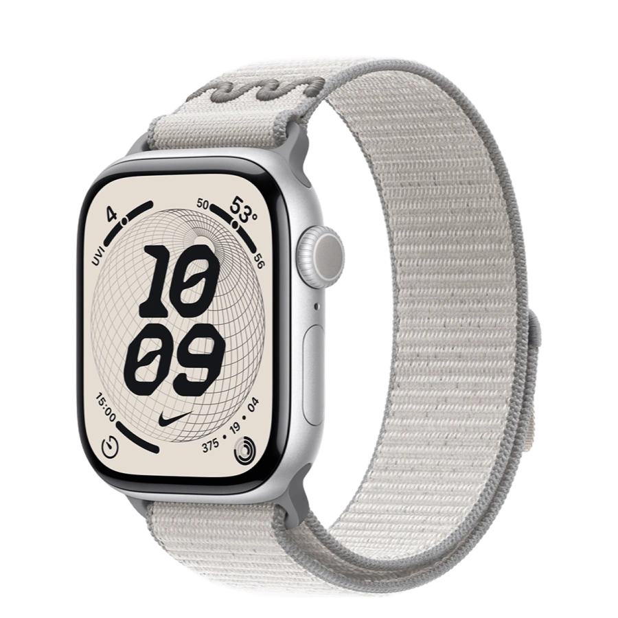 Apple Watch Series 11 GPS 42mm Silver Aluminum Case with Nike Veiled Gray Sport Loop (MEW34+MGCY4)
