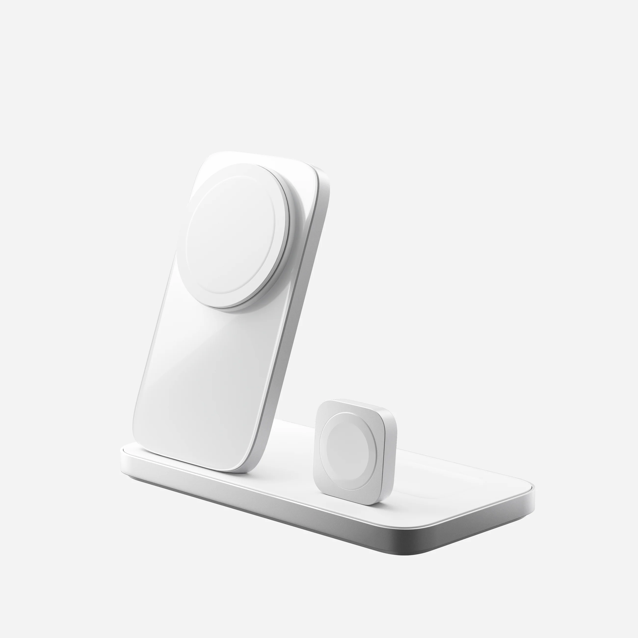 Бездротовий зарядний пристрій Nomad Stand One Max Qi2 25W 3-in-1 Charger - Silver (NM014506858)