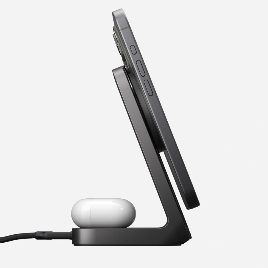 Беспроводное зарядное устройство Nomad Stand One Qi2 25W 2-in-1 Charger - Carbide (NM014520858)