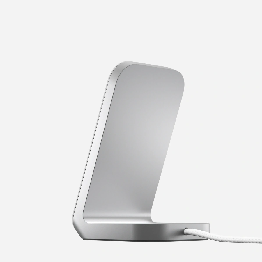 Беспроводное зарядное устройство Nomad Stand One Qi2 25W 2-in-1 Charger - Silver (NM014513858)
