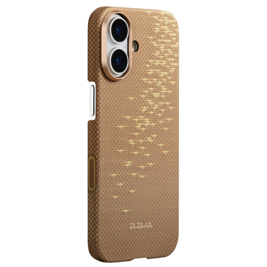 Чехол Pitaka Edge Ultra-Slim Case with PitaTap for iPhone 17 - Golden Glint (KI1701AG)
