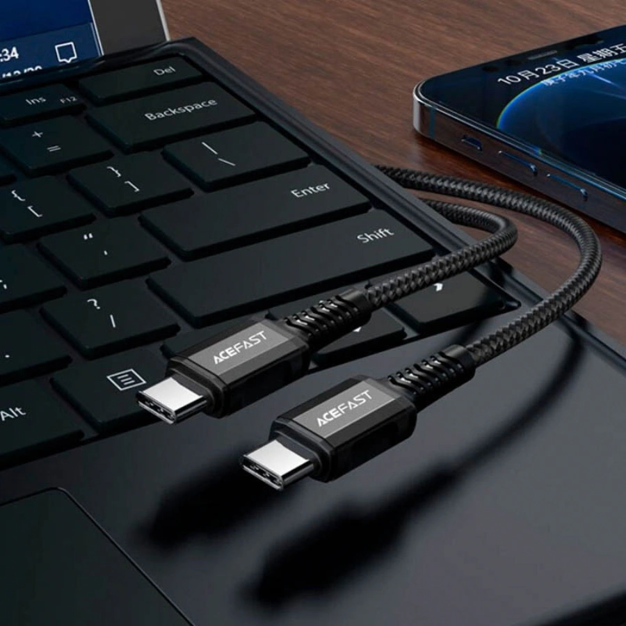 Кабель ACEFAST C1-09 240W USB-C to USB-C cable - Black (6974316282631)