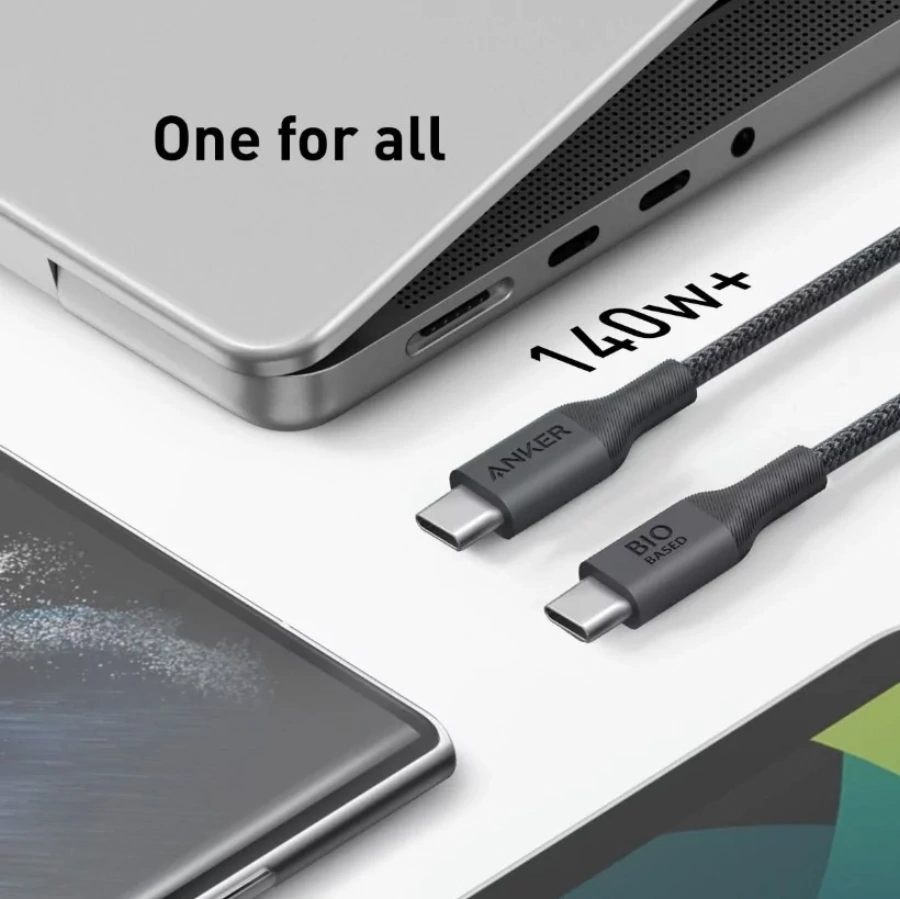 Кабель Anker 544 Type-C to USB Type-C Cable 0.9m 140W - Black (A80F5H11)