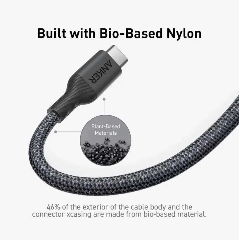 Кабель Anker 544 Type-C to USB Type-C Cable 0.9m 140W - Black (A80F5H11)