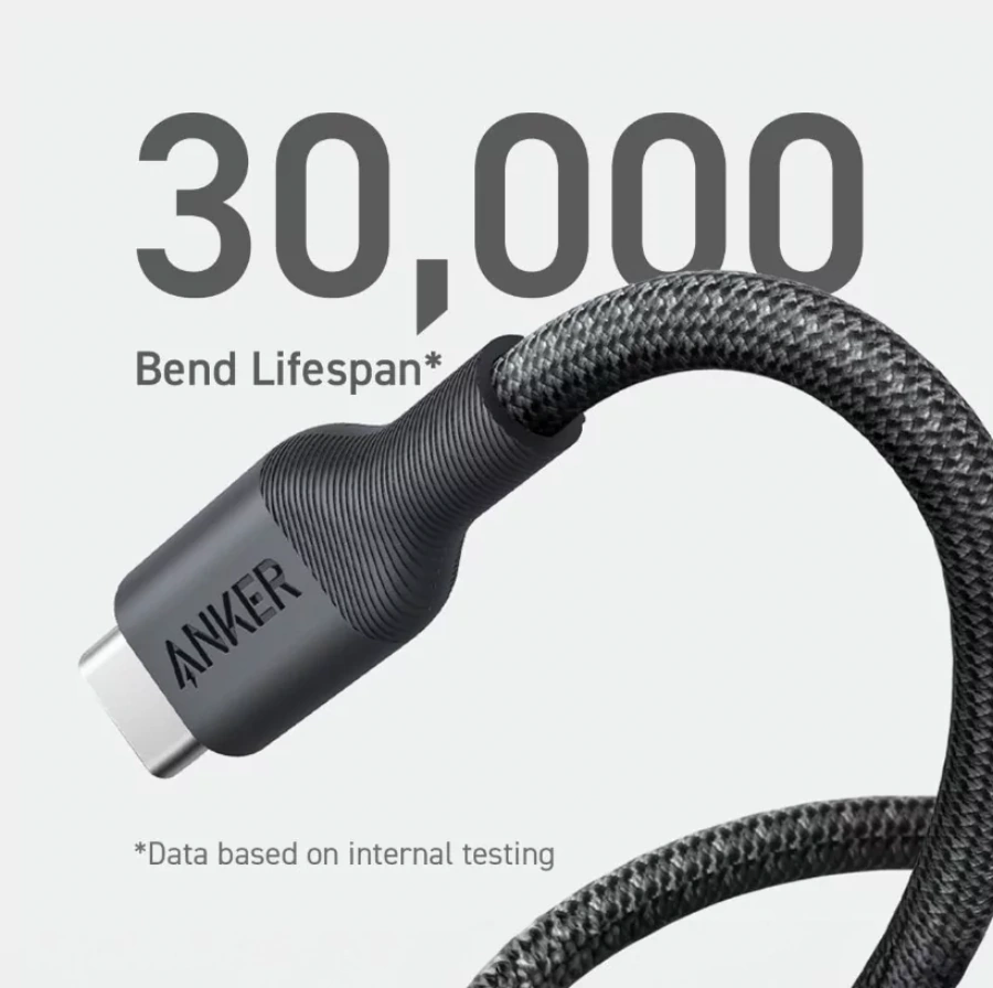 Кабель Anker 544 Type-C to USB Type-C Cable 0.9m 140W - Black (A80F5H11)