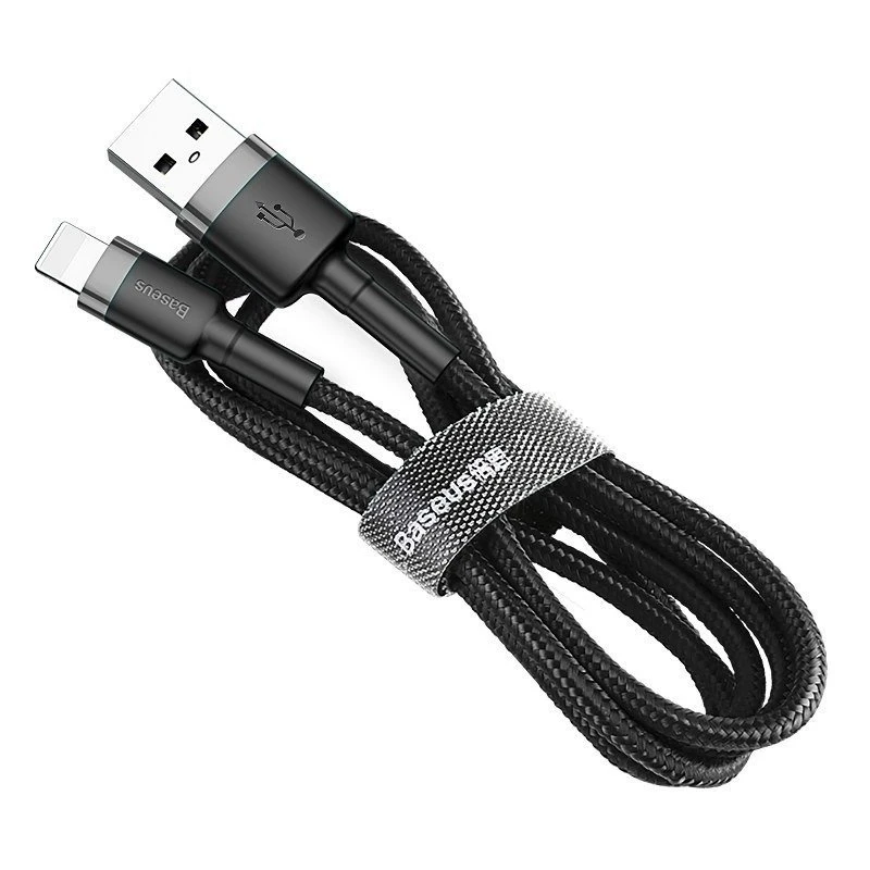 Кабель Baseus Cafule USB-A to Lightning Cable 0,5m - Gray/Black (CALKLF-AG1)