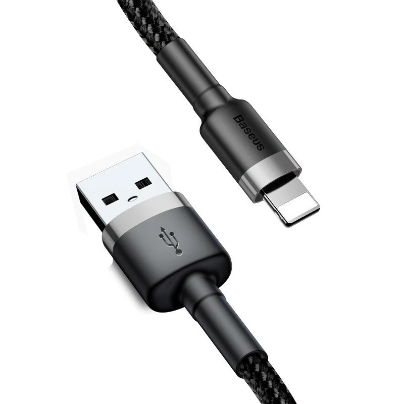 Кабель Baseus Cafule USB-A to Lightning Cable 0,5m - Gray/Black (CALKLF-AG1)