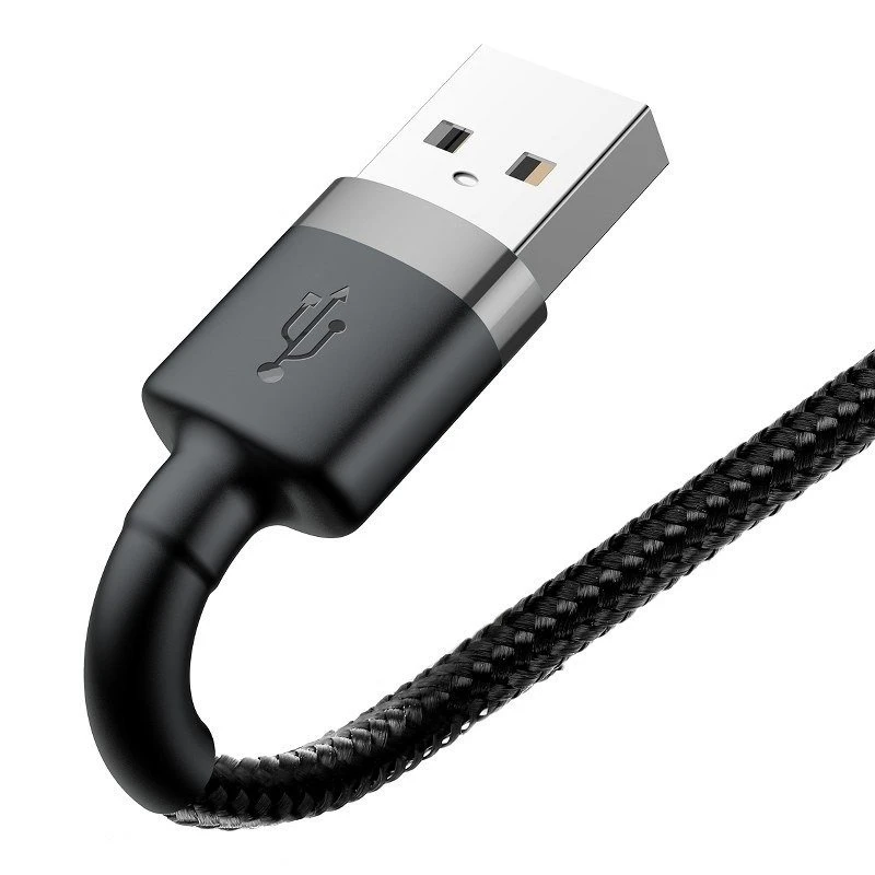 Кабель Baseus Cafule USB-A to Lightning Cable 0,5m - Gray/Black (CALKLF-AG1)