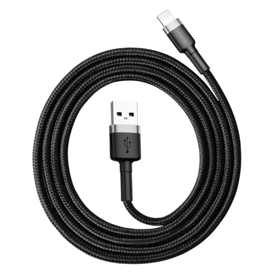 Кабель Baseus Cafule USB-A to Lightning Cable 0,5m - Gray/Black (CALKLF-AG1)
