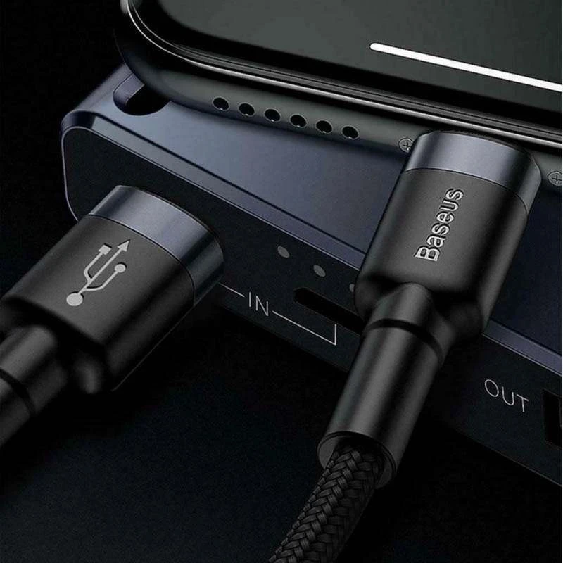 Кабель Baseus Cafule USB-C to Lightning Cable 20W, 1m - Gray/Black (CATLKLF-G1)