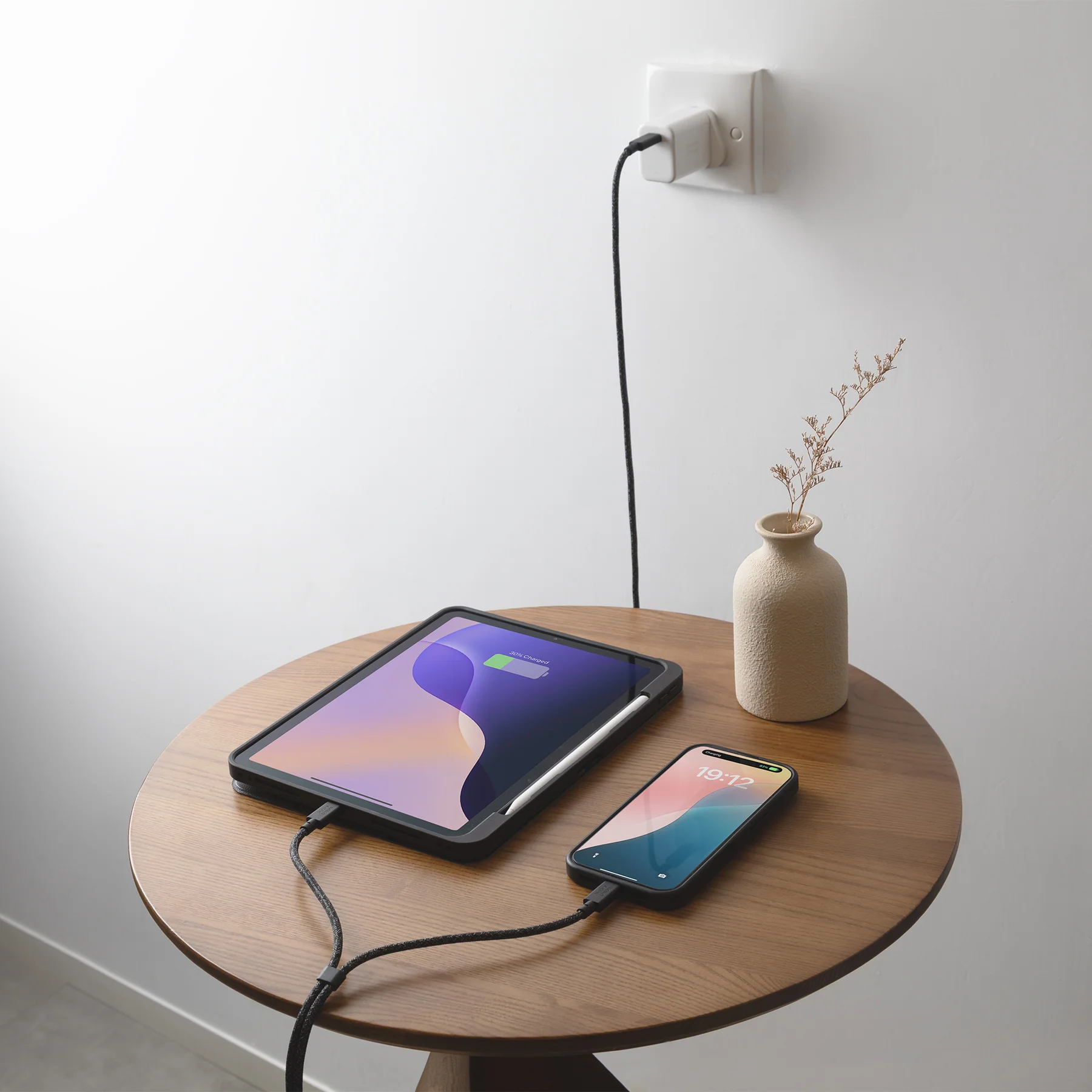 Кабель Native Union Belt Cable 2-in-1 USB-C to USB-C & USB-C Cable 140W [2m] - Cosmos Black (BELT-C-2C-COS-NP)