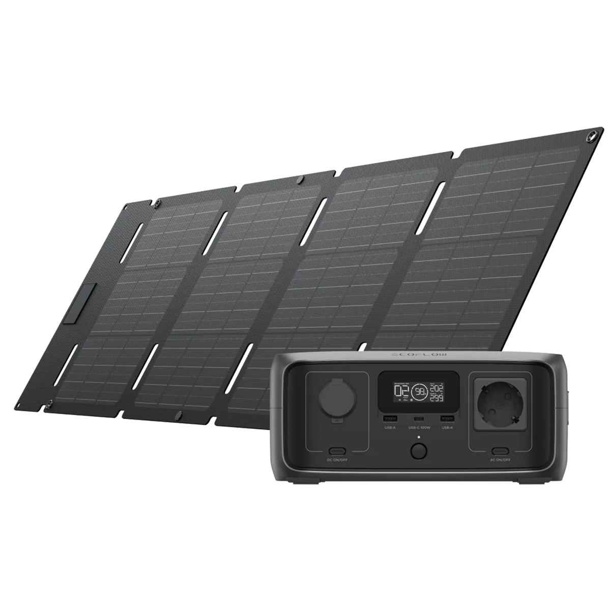 Комплект зарядна станція EcoFlow RIVER 3 UPS та сонячна панель 45W Type-C (EFRIVER3-UPS-EU-CBox/EFSOLAR45-TYPE-C)