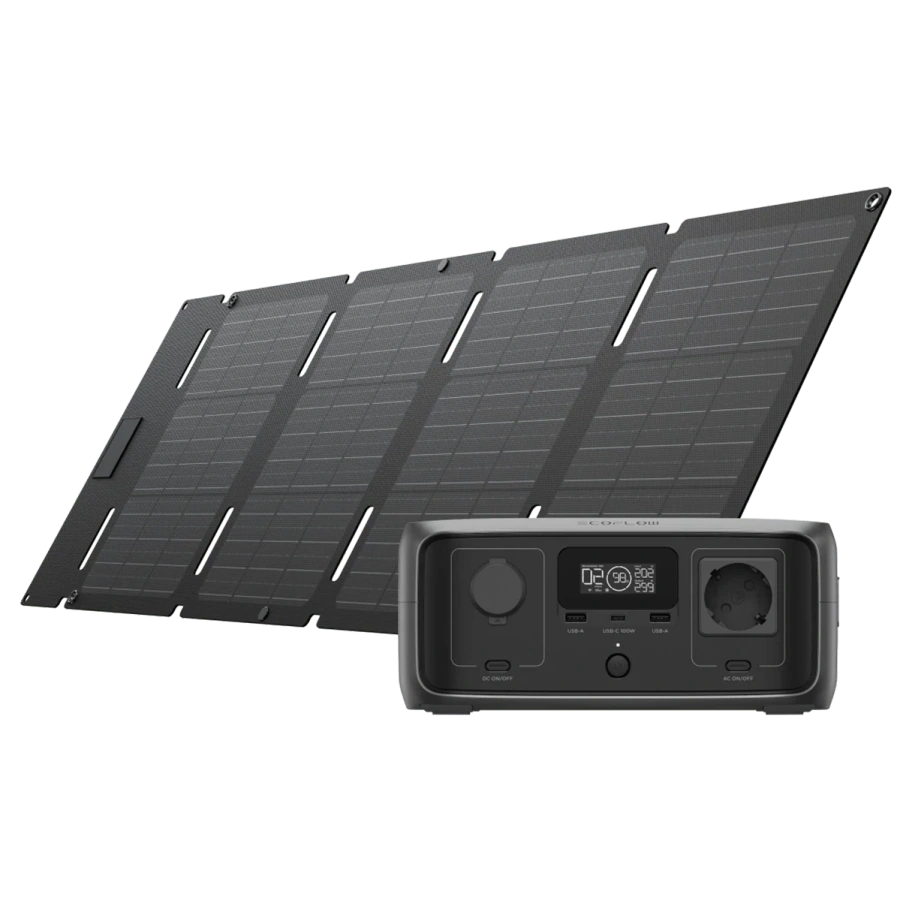 Комплект зарядной станции EcoFlow RIVER 3 UPS и солнечная панель 45W Type-C (EFRIVER3-UPS-EU-CBox/EFSOLAR45-TYPE-C)