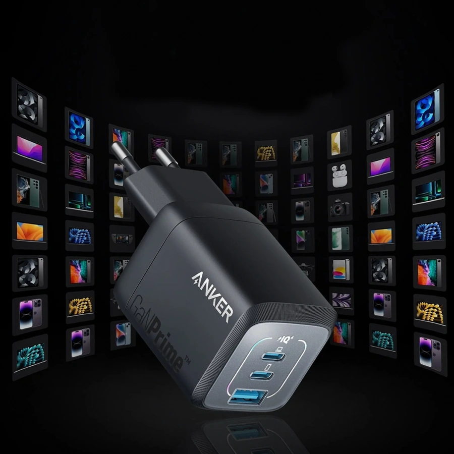 Сетевое зарядное устройство Anker Prime Wall 3 Ports 67W Charger - Black (A2669313)