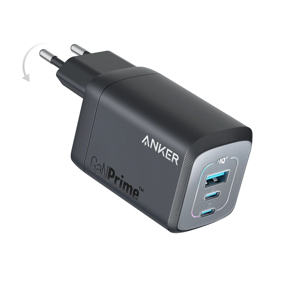 Сетевое зарядное устройство Anker Prime Wall 3 Ports 67W Charger - Black (A2669313)