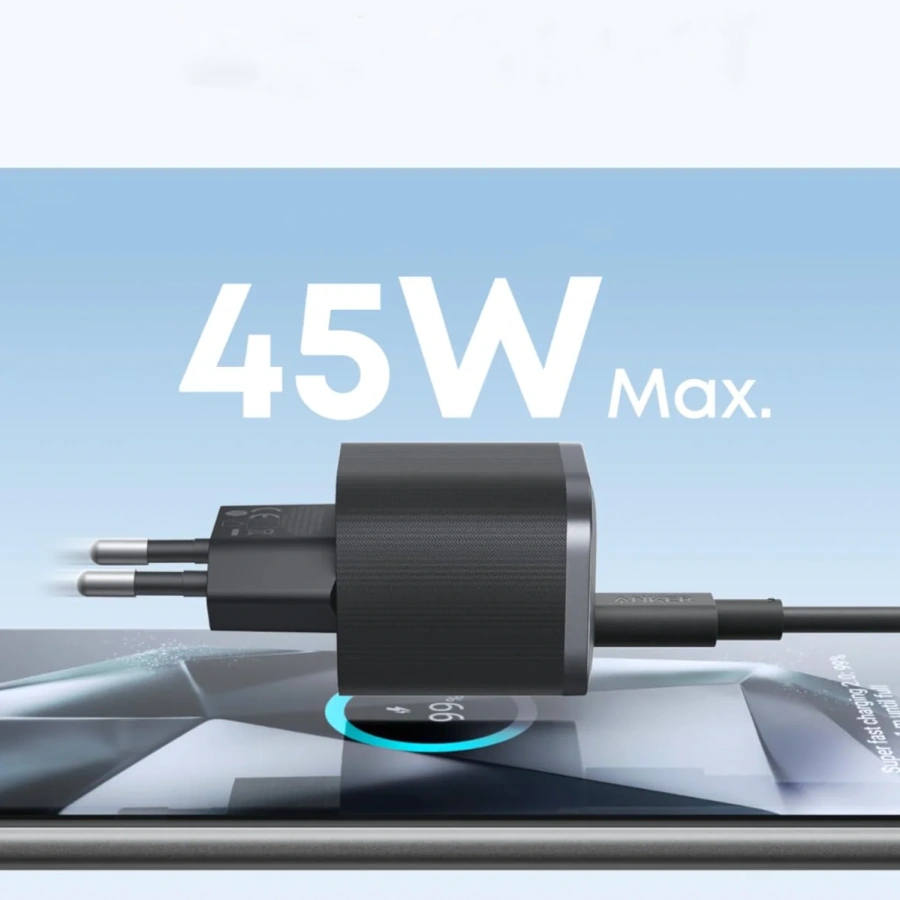 Сетевое зарядное устройство Anker Nano Charger 45W - Black (A2692L11)