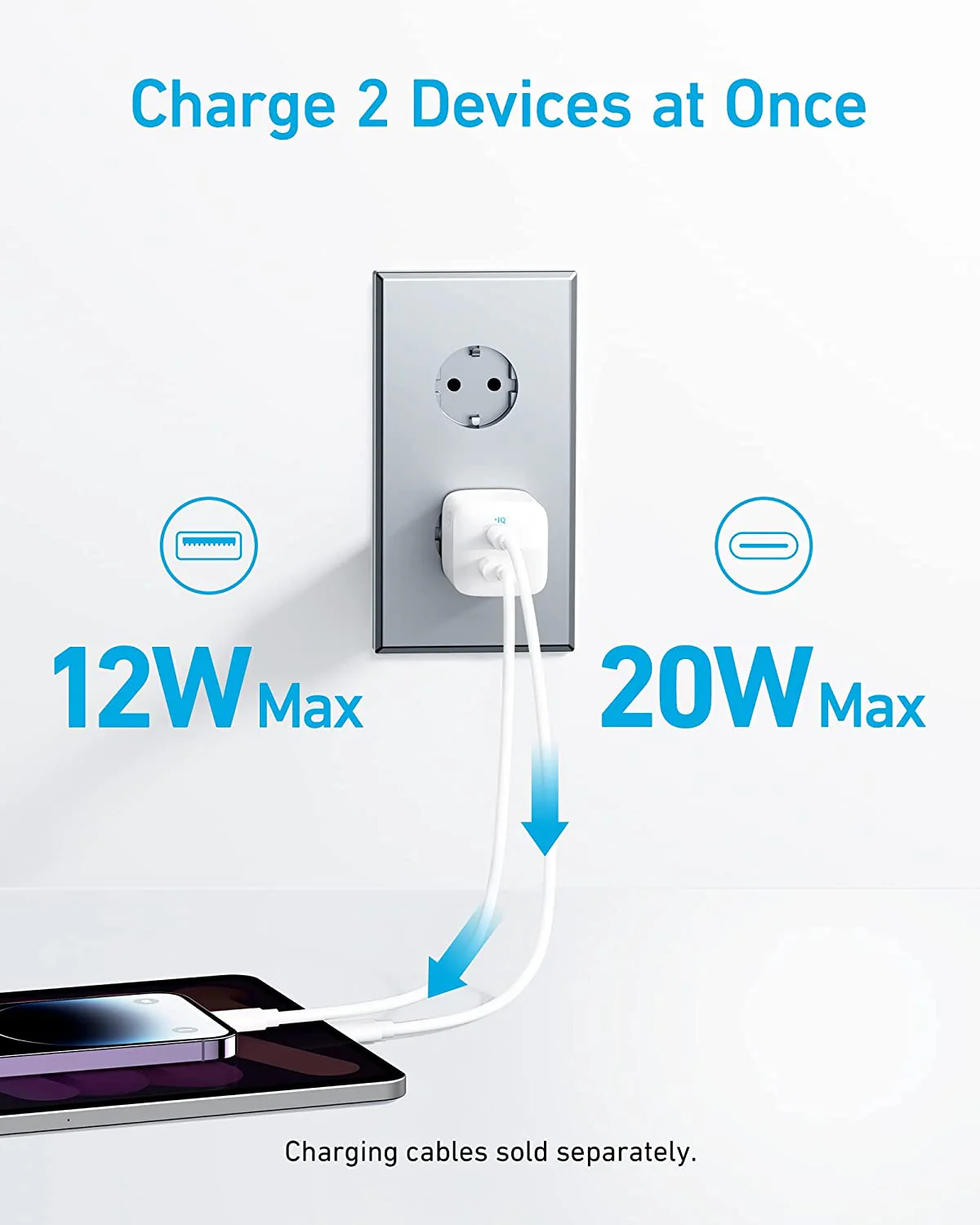 Сетевое зарядное устройство Anker PowerPort 323 Charger 33W - White (A2331G21)