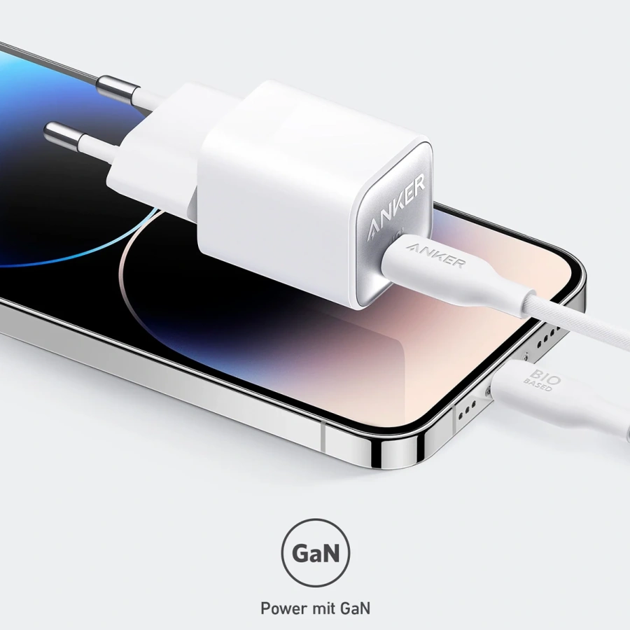 Мережевий зарядний пристрій Anker PowerPort 511 Nano III GaN 30W - White (A2147G21)