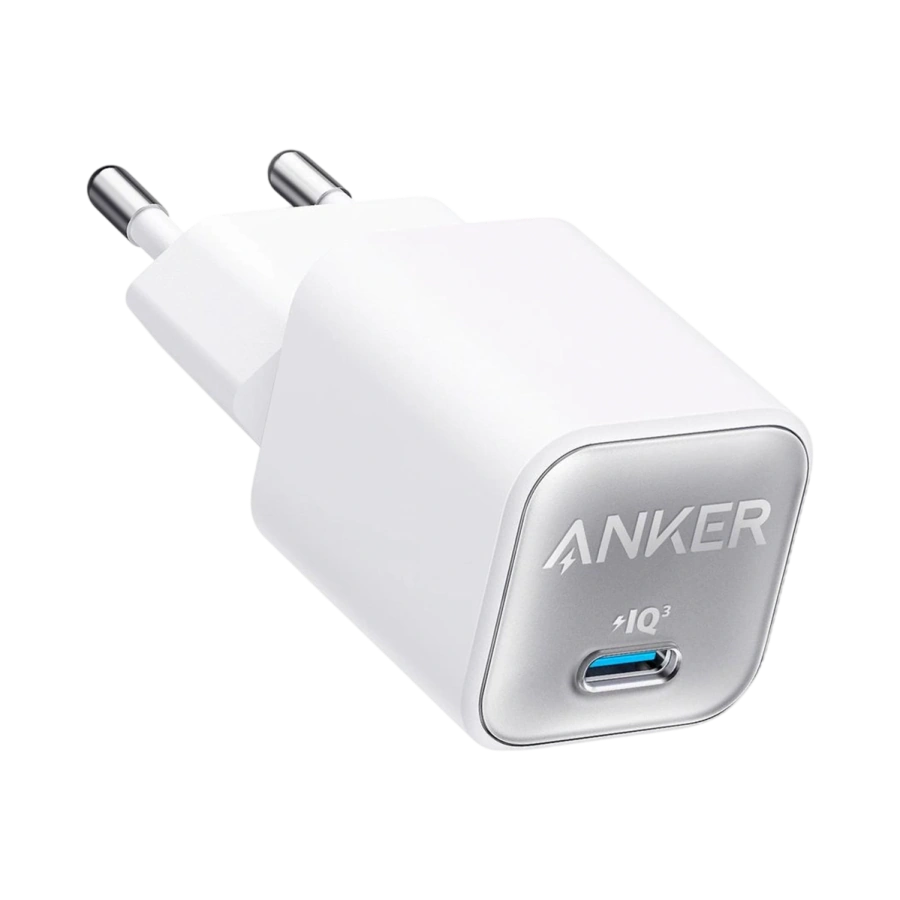 Мережевий зарядний пристрій Anker PowerPort 511 Nano III GaN 30W - White (A2147G21)