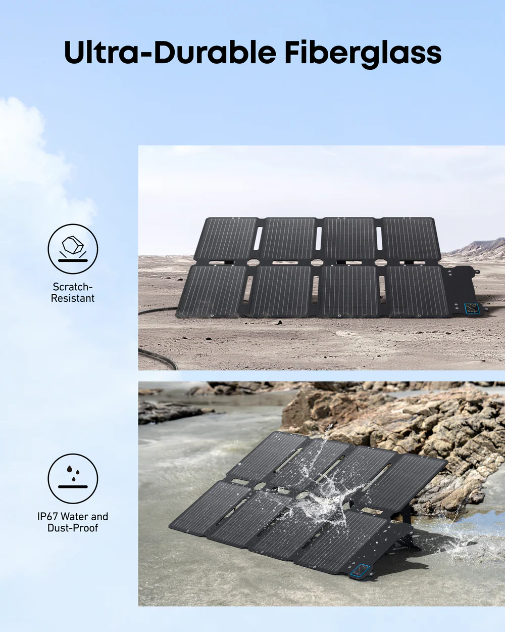 Портативна сонячна панель Anker SOLIX PS100X Solar Panel 100W (A24353A1)