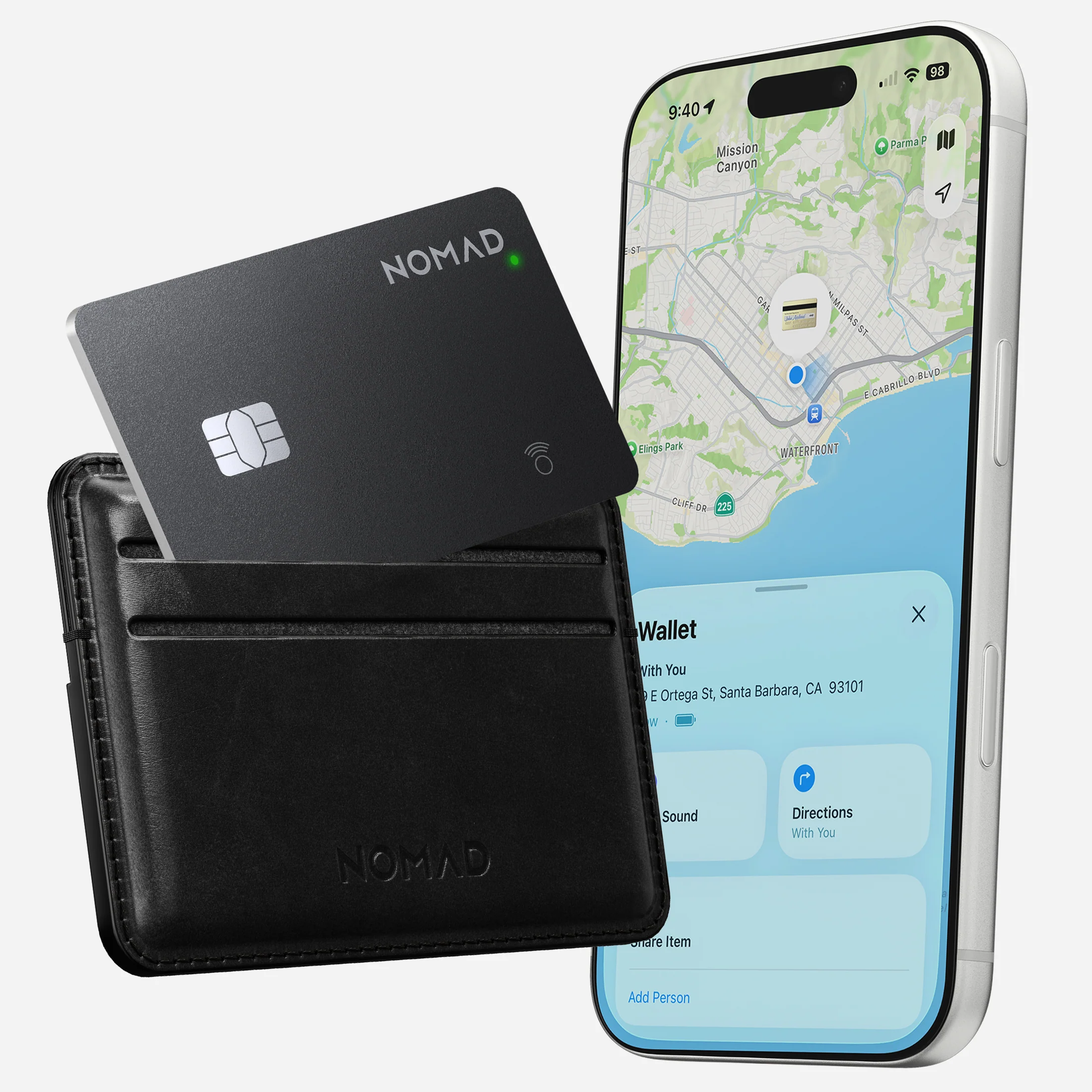 Трекер-картка Nomad Tracking Card Pro with Apple Find My [16 Months Battery Life] - Black (NM011109858)