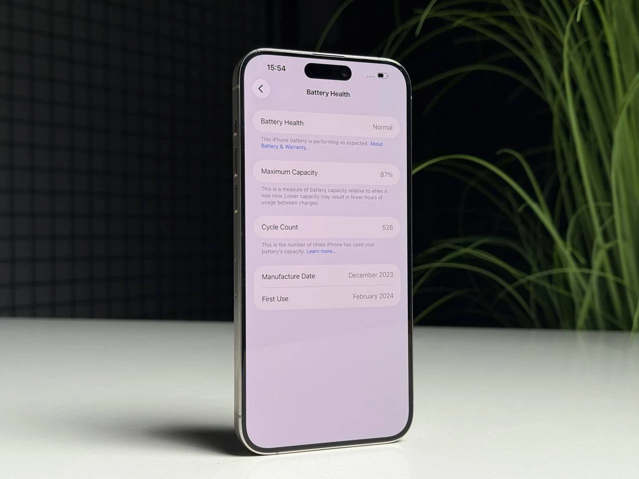 ВЖИВАНИЙ Б/У Apple iPhone 15 Pro Max 256GB Natural Titanium (MU793) - Стан: задовільний | Акумулятор: 87% | Комплектація: iPhone, кабель | Гарантія: 3 міс.