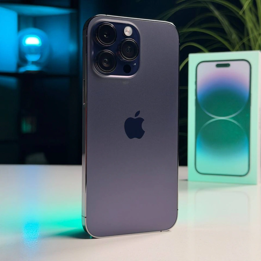 ВЖИВАНИЙ Б/У Apple iPhone 14 Pro Max 256GB Deep Purple (MQ9X3) - Состояние: хороший | Аккумулятор: 100% | Комплектация: полный | Гарантія: 3 мес.