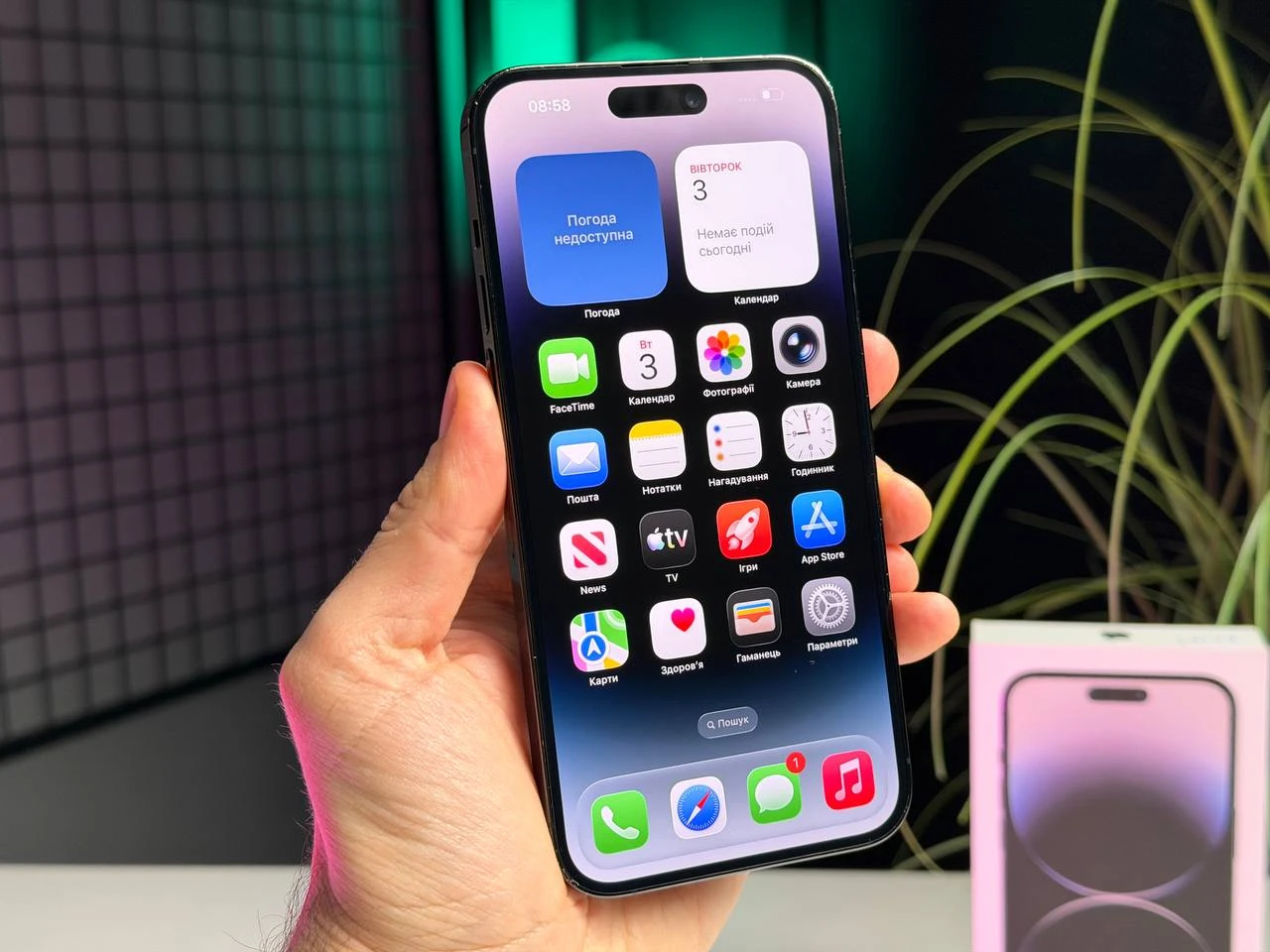 ВЖИВАНИЙ Б/У Apple iPhone 14 Pro Max 256GB Space Black (MQ9U3) - Состояние: хороший | Аккумулятор: 100% | Комплектация: полный | Гарантия: 3 мес.