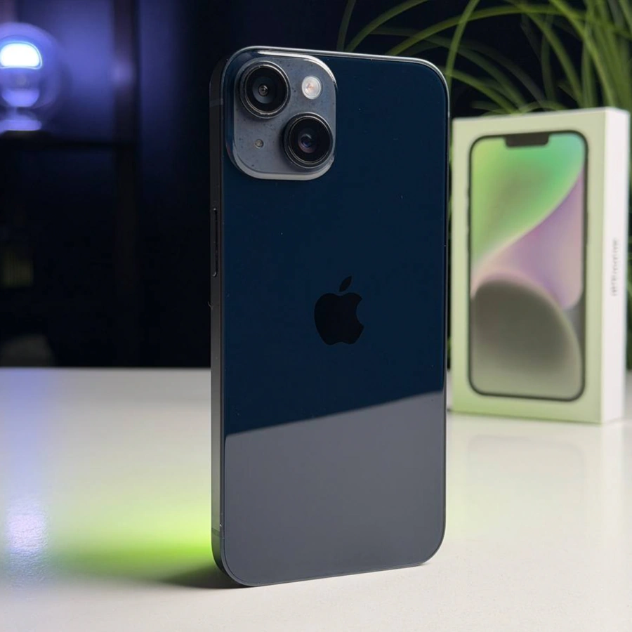 ВЖИВАНИЙ Б/У Apple iPhone 14 128GB Midnight (MPUF3) - Состояние: хороший | Аккумулятор: 100% | Комплектация: iPhone, кабель | Гарантия: 3 мес.