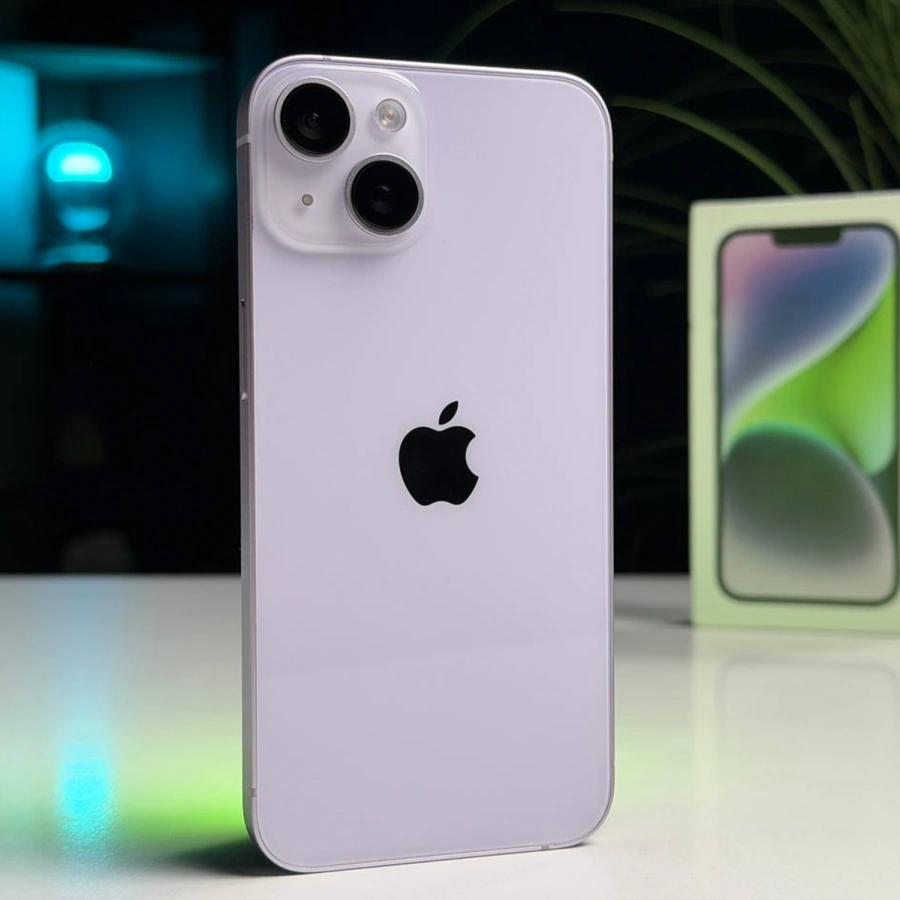 ВЖИВАНИЙ Б/У Apple iPhone 14 128GB Purple (MPV03) - Стан: гарний | Акумулятор: 87% | Комплектація: повний | Гарантія: 3 міс.