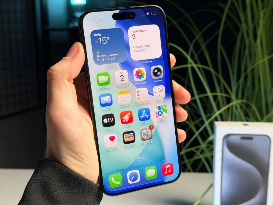 ВЖИВАНИЙ Б/У Apple iPhone 15 Pro Max 512GB Blue Titanium (MU7F3) - Стан: гарний | Акумулятор: 89% | Комплектація: повний | Гарантія: 3 міс.