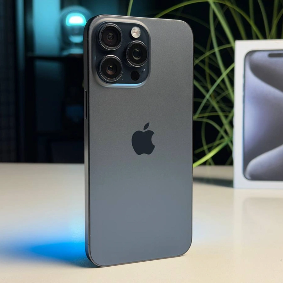 ВЖИВАНИЙ Б/У Apple iPhone 15 Pro Max 512GB Blue Titanium (MU7F3) - Стан: гарний | Акумулятор: 89% | Комплектація: повний | Гарантія: 3 міс.