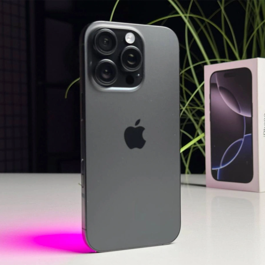ВЖИВАНИЙ Б/У Apple iPhone 16 Pro 256GB Black Titanium (MYNH3) - Стан: гарний | Акумулятор: 94% | Комплектація: повний | Гарантія: 3 міс.