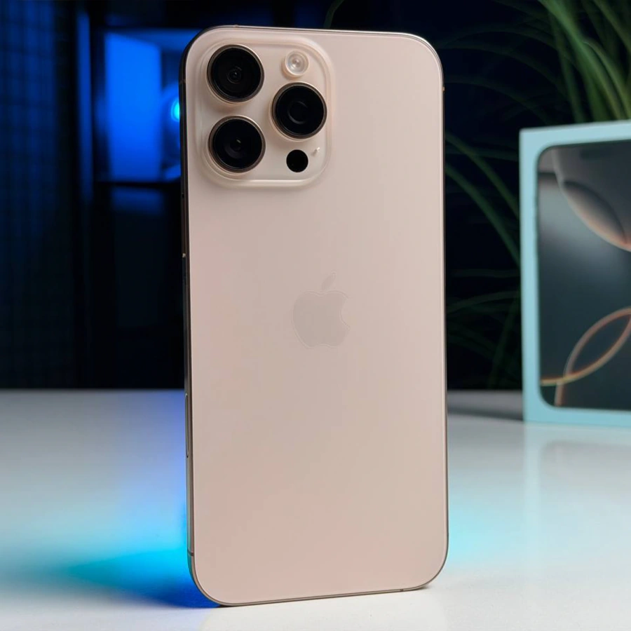 ВЖИВАНИЙ Б/У Apple iPhone 16 Pro Max 256GB Desert Titanium (MYWX3) - Состояние: хороший | Аккумулятор: 95% | Комплектация: полный | Гарантия: 3 мес.