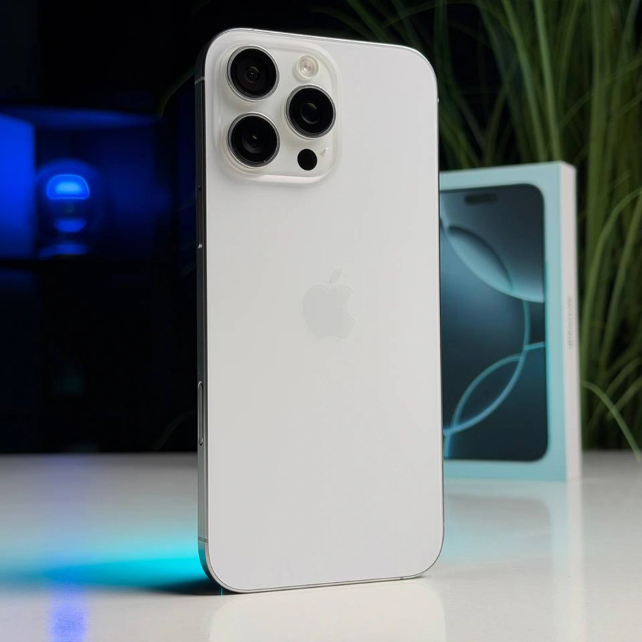 ВЖИВАНИЙ Б/У Apple iPhone 16 Pro Max 256GB White Titanium (MYWW3) - Состояние: хороший | Аккумулятор: 93% | Комплектация: полный | Гарантия: 3 мес.
