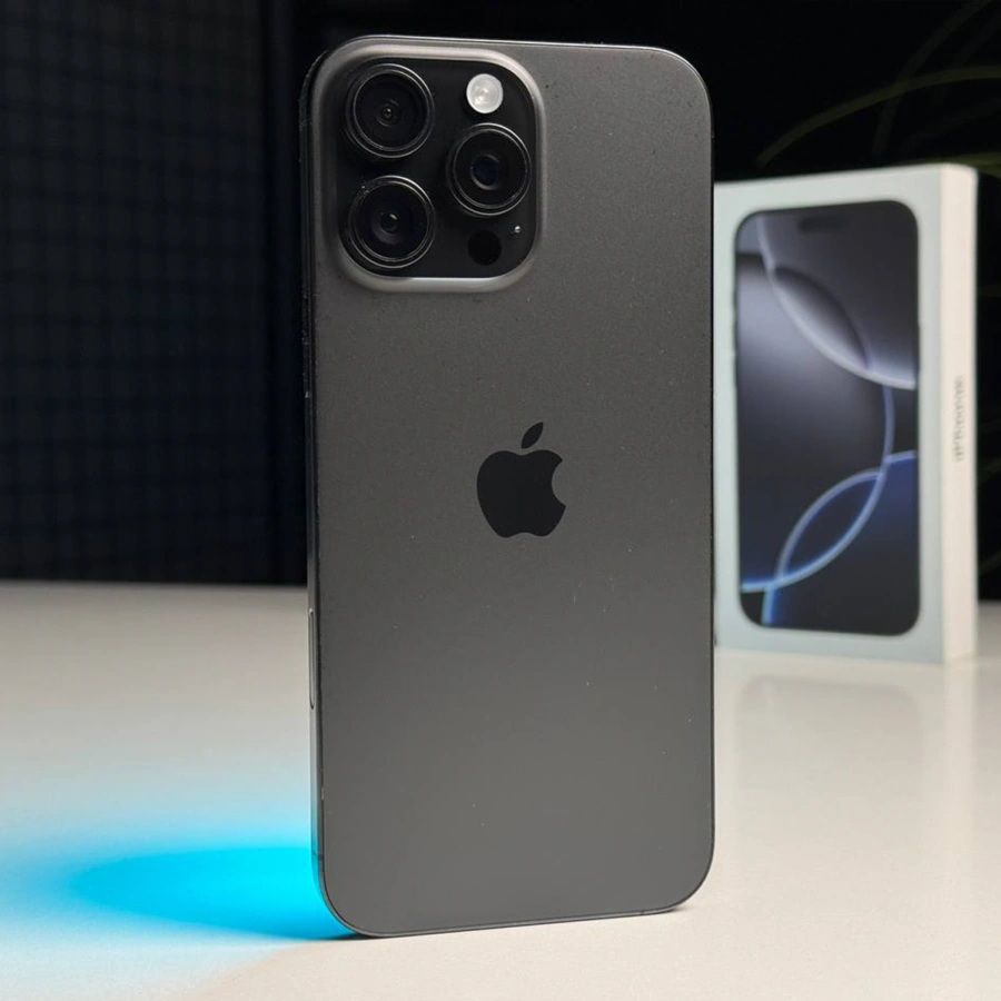 ВЖИВАНИЙ Б/У Apple iPhone 16 Pro Max 512GB Black Titanium (MYX03) - Состояние: хороший | Аккумулятор: 91% | Комплектация: полный | Гарантия: 3 мес.