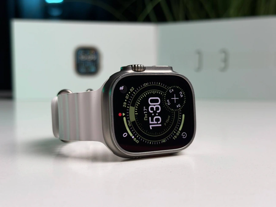 ВЖИВАНИЙ Б/У Apple Watch Ultra 2 GPS + Cellular 49mm Titanium Case with White Ocean Band (MREJ3) - Состояние: хороший | Аккумулятор: 96% | Комплектация: полный | Гарантия: 3 мес.