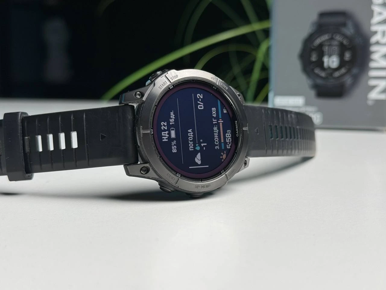 ВЖИВАНИЙ Б/У Смарт-годинник Garmin Fenix 7 Pro Sapphire Solar Edition | 47 мм Carbon Grey DLC Titanium with Black Band (010-02777-11) - Стан: гарний | Комплектація: повний | Гарантія: 3 міс.