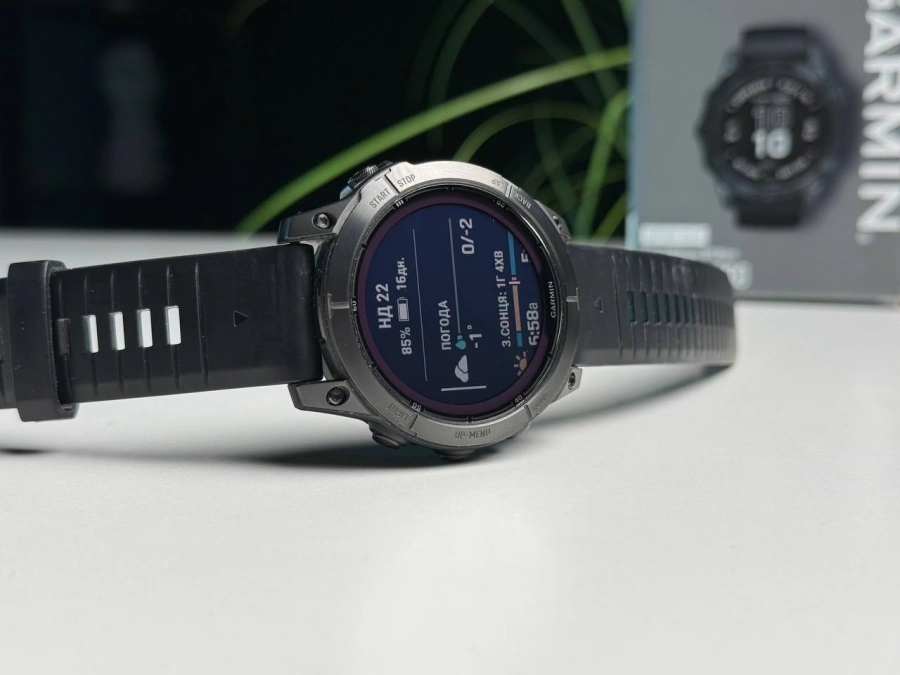 ВЖИВАНИЙ Б/У Смарт-часы Garmin Fenix 7 Pro Sapphire Solar Edition | 47 мм Carbon Grey DLC Titanium with Black Band (010-02777-11) - Состояние: хороший | Комплектация: полный | Гарантия: 3 мес.