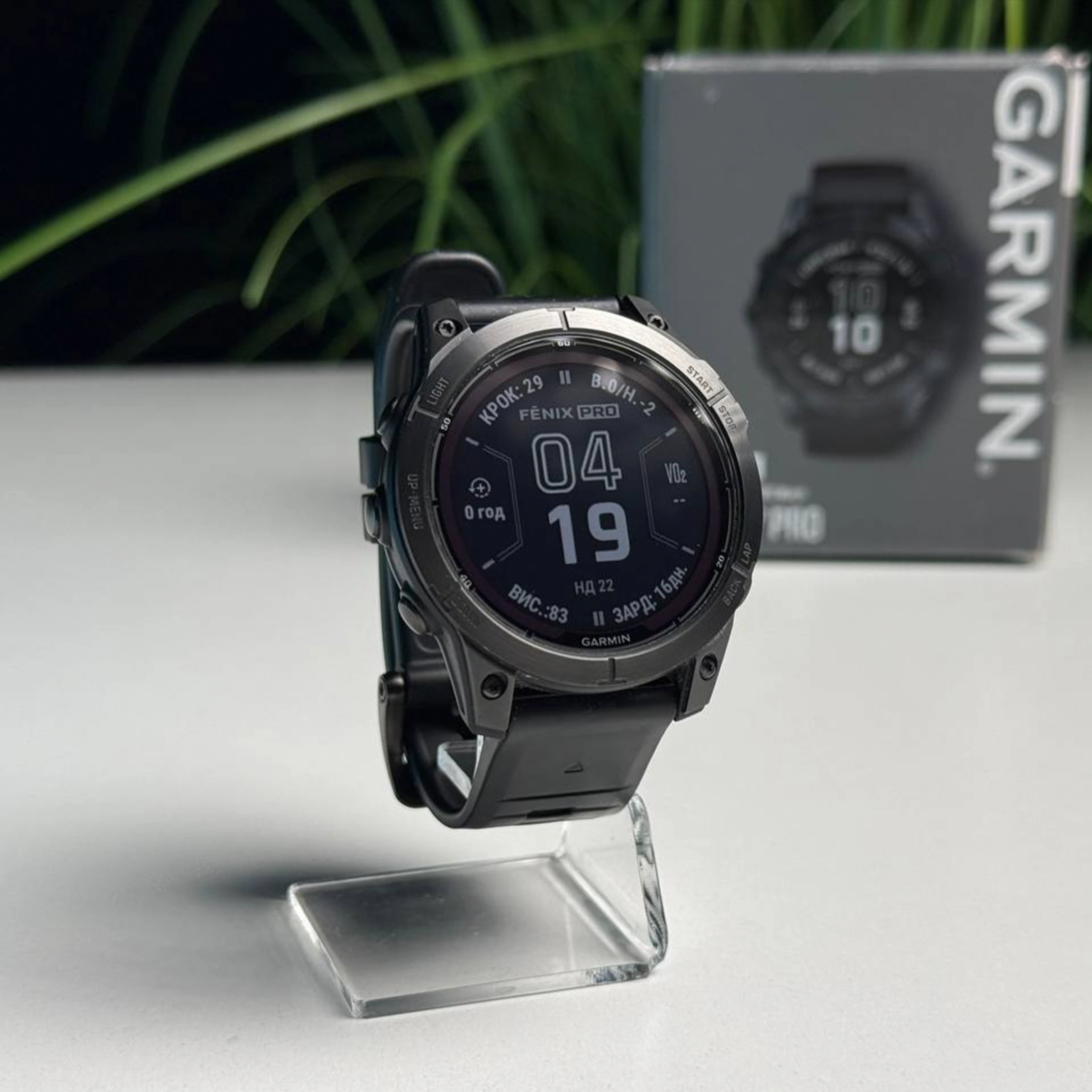 ВЖИВАНИЙ Б/У Смарт-годинник Garmin Fenix 7 Pro Sapphire Solar Edition | 47 мм Carbon Grey DLC Titanium with Black Band (010-02777-11) - Стан: гарний | Комплектація: повний | Гарантія: 3 міс.