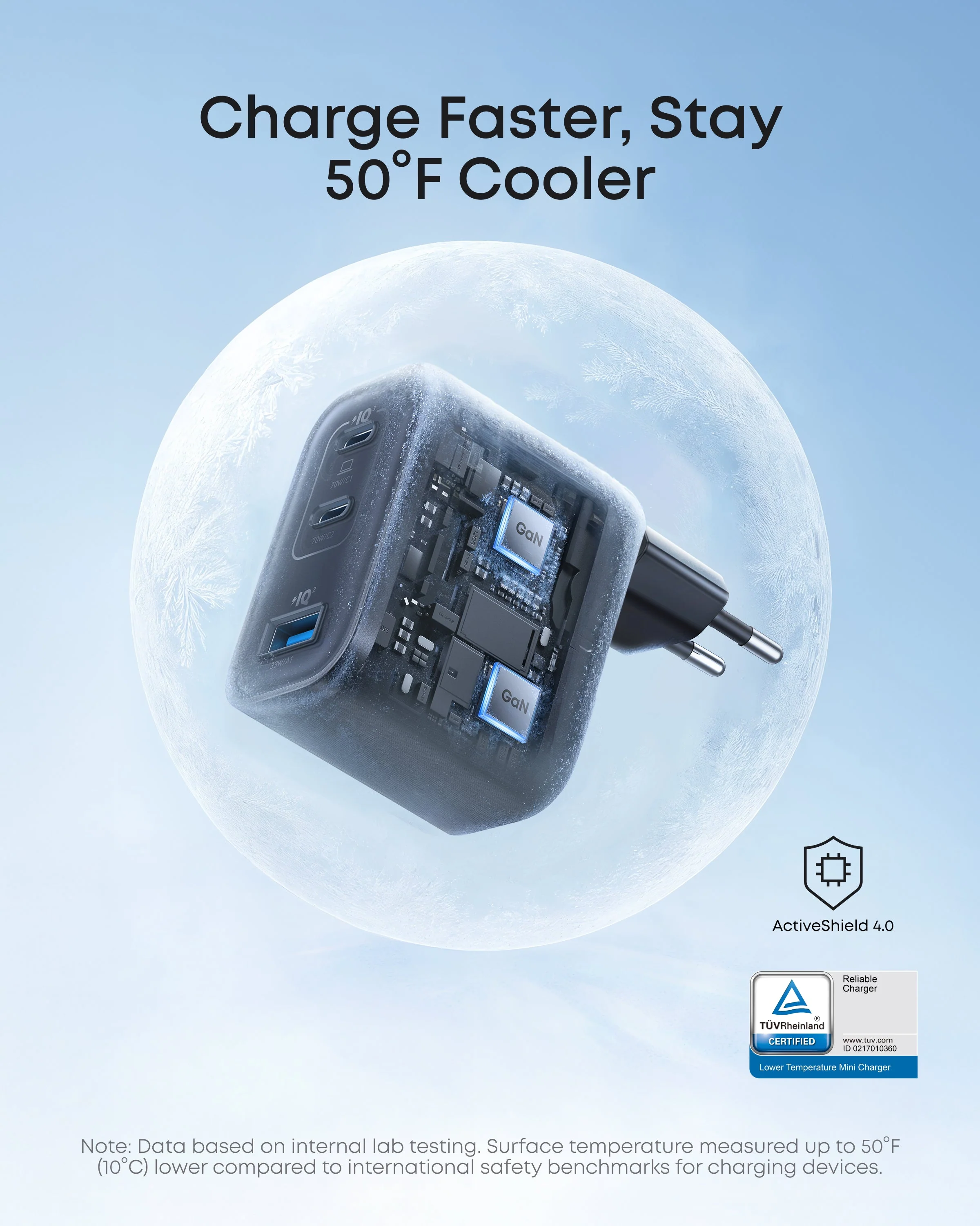 Зарядний пристрій Anker Nano Charger [70W, 3-Port] - Black Stone (A121AL11)