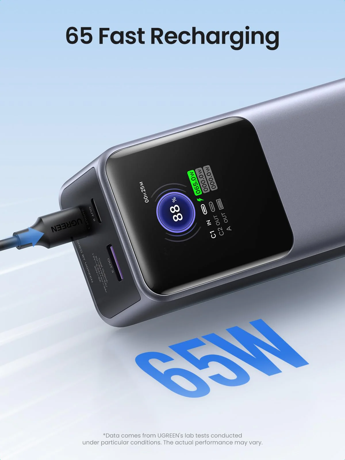 Зовнішній акумулятор [павербанк] UGREEN PB721 Nexode 20000mAh 130W - Gray (35524)