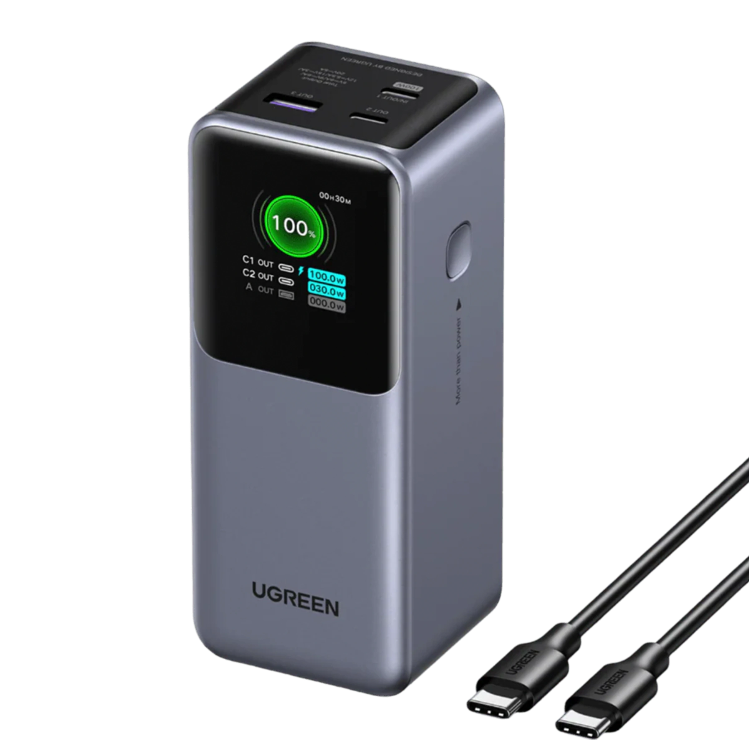 Зовнішній акумулятор [павербанк] UGREEN PB721 Nexode 20000mAh 130W - Gray (35524)