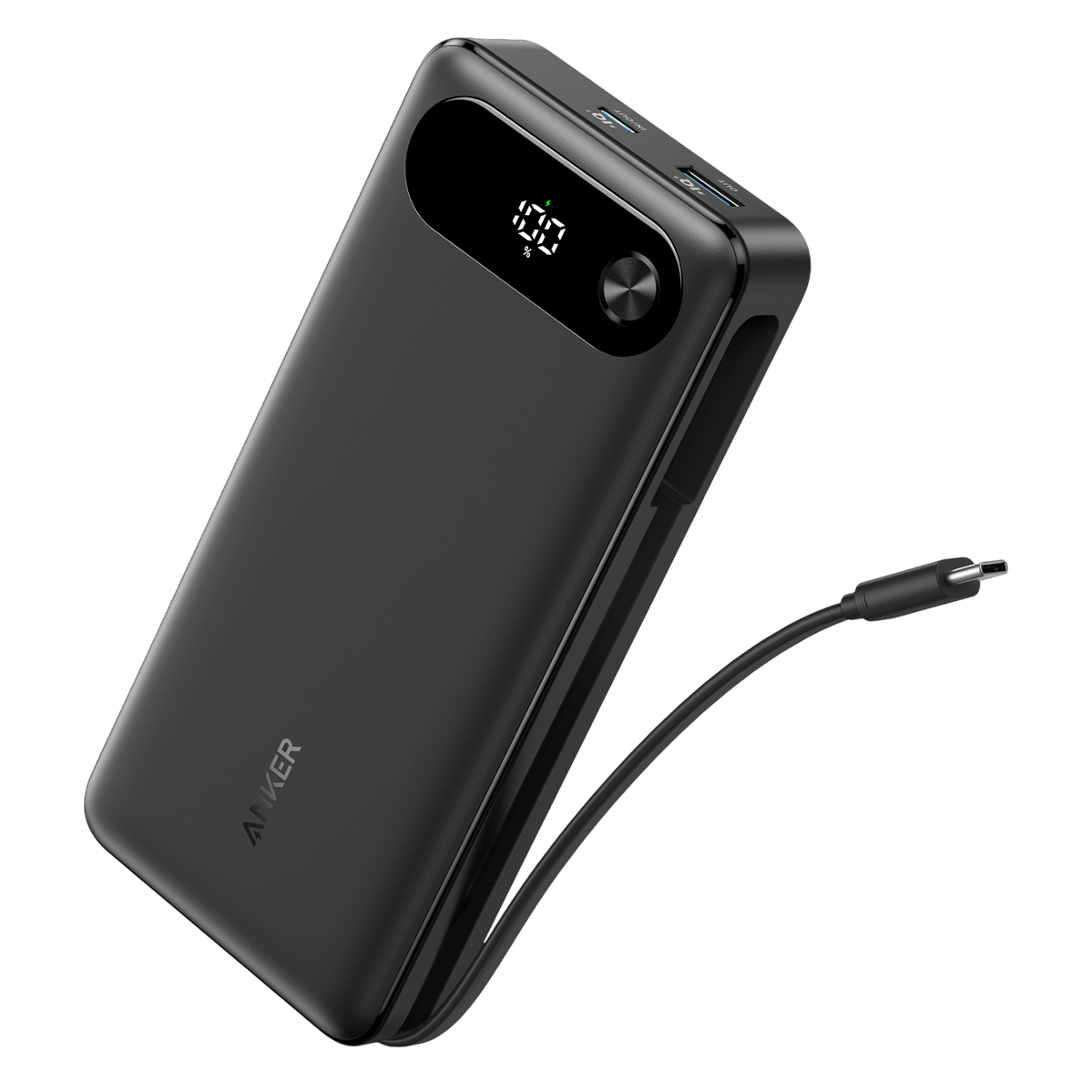 Зовнішній акумулятор [павербанк] з вбудованим кабелем Anker PowerCore 20000mAh 87W with Built-In USB-C - Black (A1383H11)