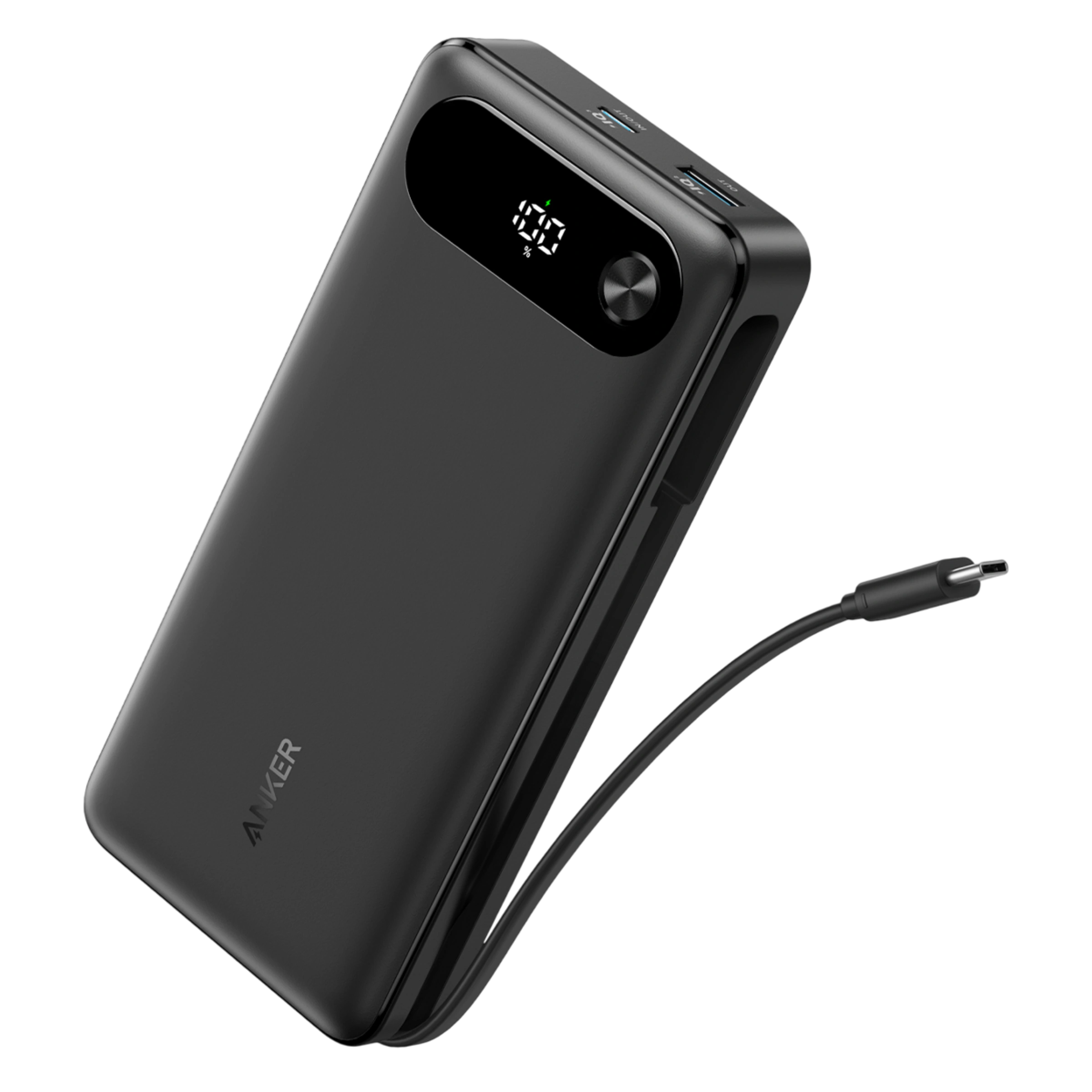 Зовнішній акумулятор [павербанк] з вбудованим кабелем Anker PowerCore 20000mAh 87W with Built-In USB-C - Black (A1383H11)