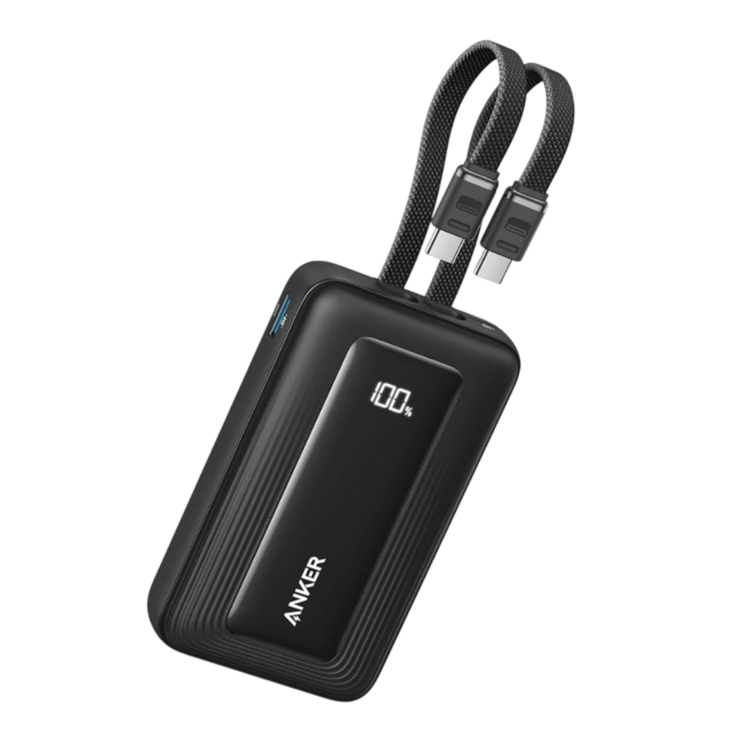 Зовнішній акумулятор [павербанк] з вбудованими кабелями Anker Zolo 20000mAh 45W with Built-in Dual USB-C Cable - Black (A1681H12)