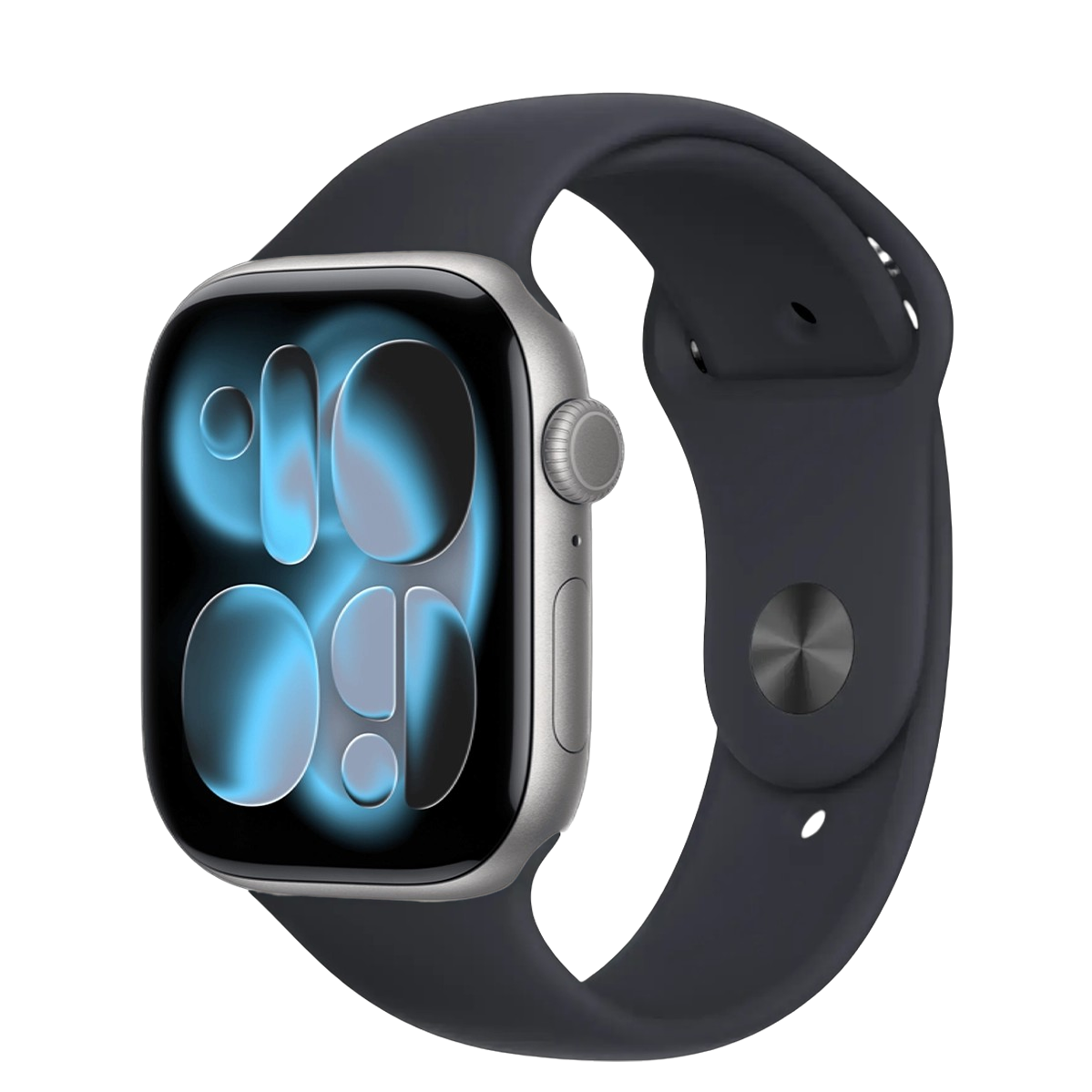 Apple Watch Series 11 GPS 46mm Space Gray Aluminum Case with Midnight Sport Band - M/L (MEW94+MPLU3)