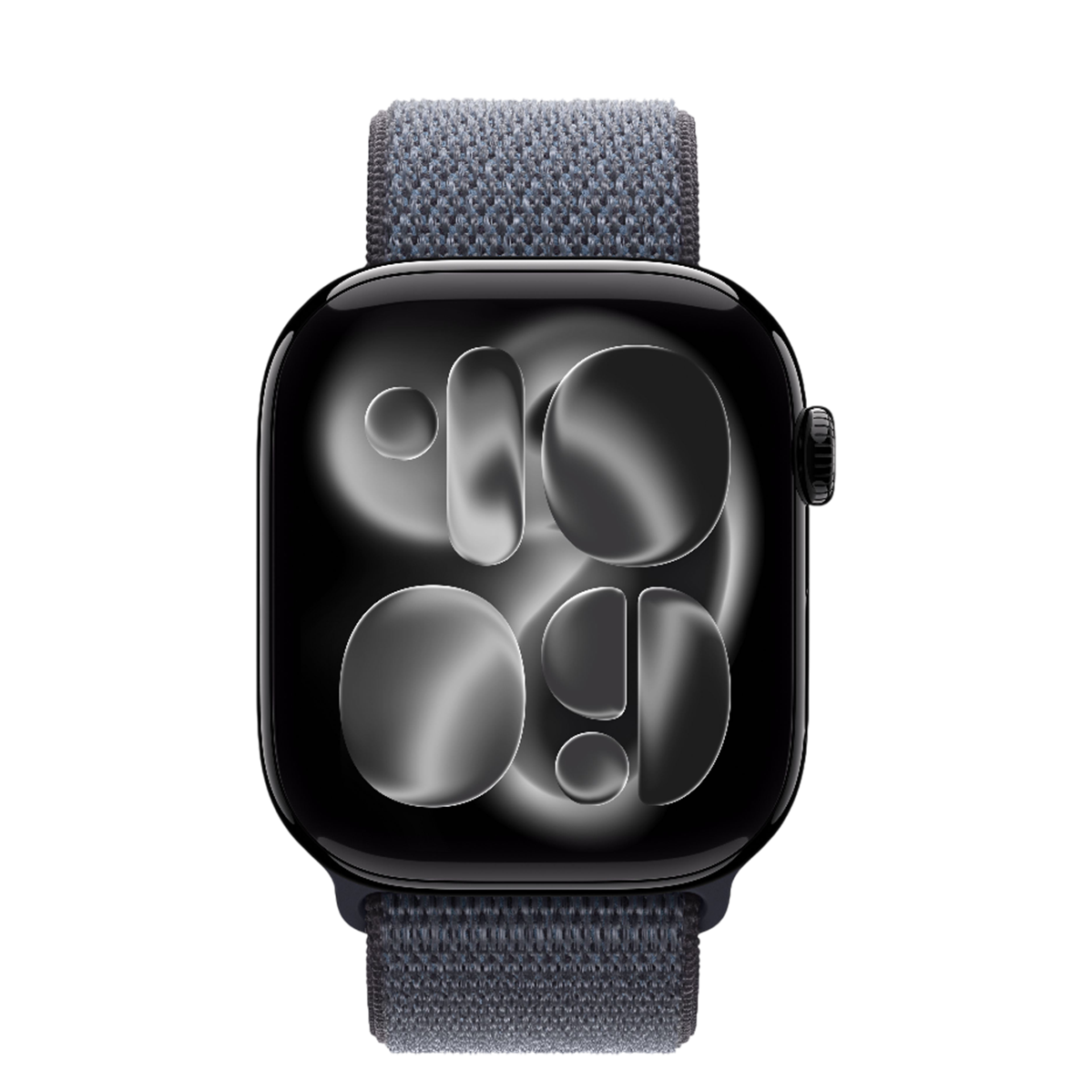 Apple Watch Series 11 GPS + Cellular 46mm Jet Black Aluminum Case with Anchor Blue Sport Loop (MFAA4+MFFH4)