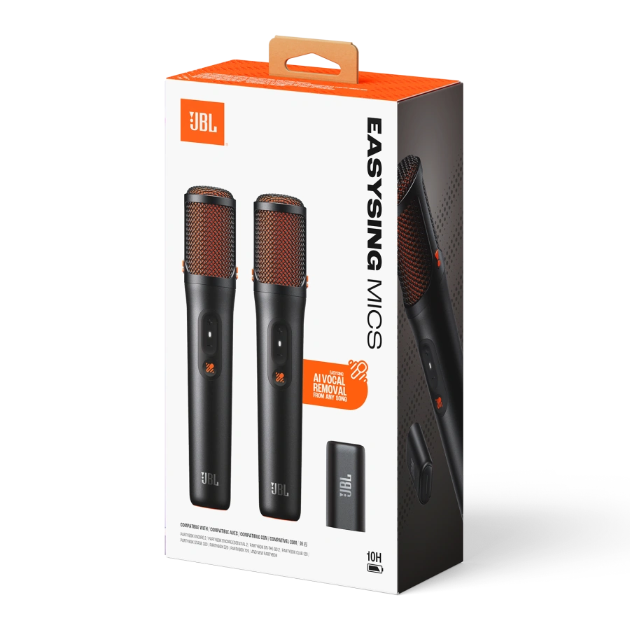 Беспроводные караоке-микрофоны JBL EasySing Mics [2 шт] для JBL PartyBox (JBLEASYSINGMICS)